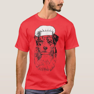 Australian Shepherd Aussie Dog Cook Chef Funny Coo T-Shirt