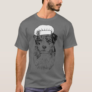 Australian Shepherd Aussie Dog Cook Chef Funny Coo T-Shirt