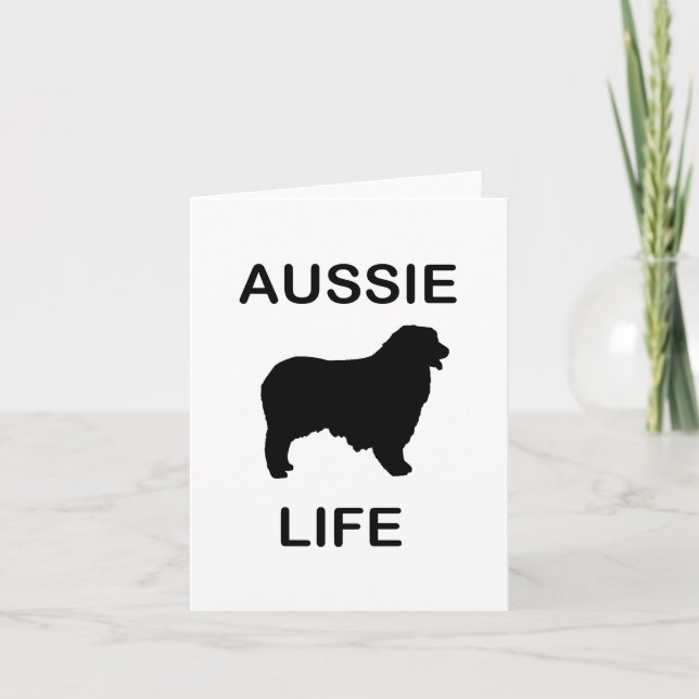 australian shepherd aussie life card (Front)