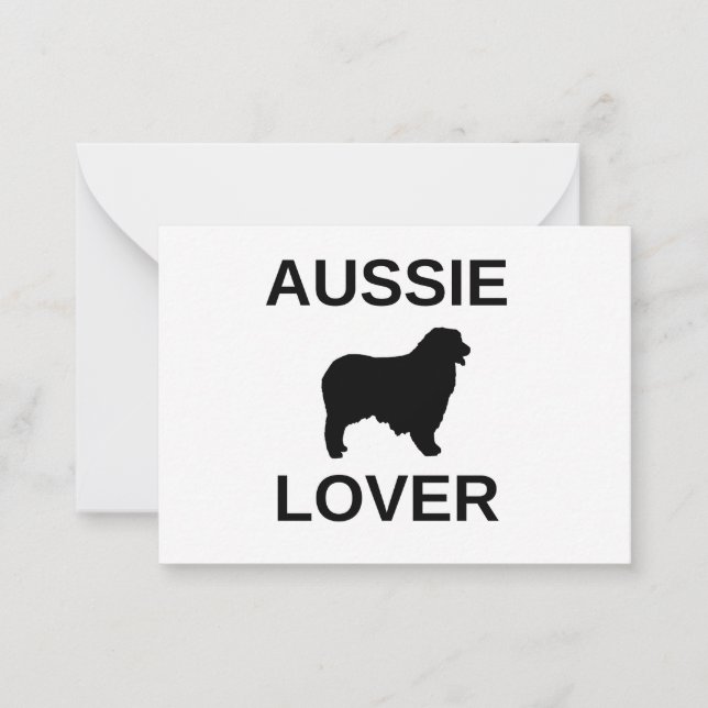 australian shepherd aussie lover card (Front)