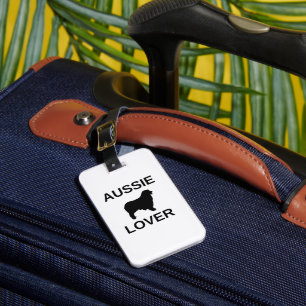 australian shepherd aussie lover luggage tag