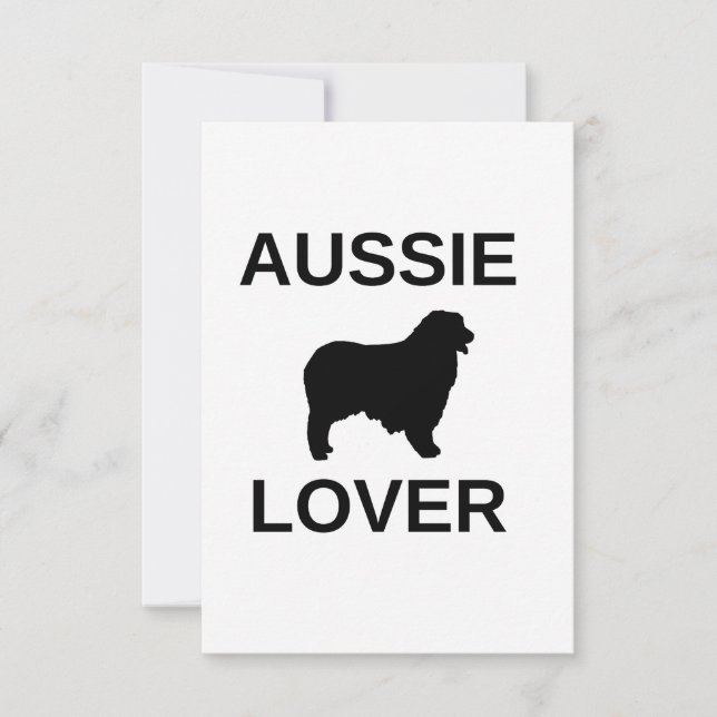 australian shepherd aussie lover thank you card (Front)
