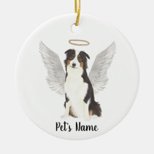 Australian Shepherd Aussie Sympathy Memorial  Ceramic Tree Decoration