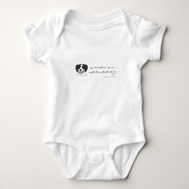 australian shepherd baby bodysuit (Front)