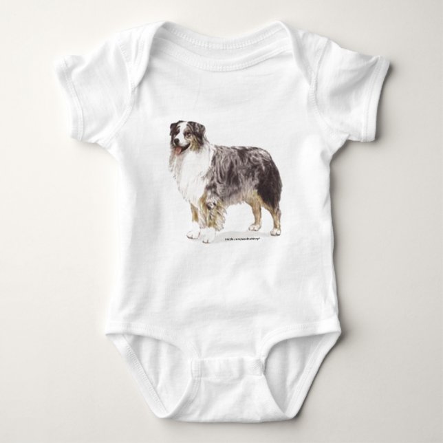 Australian Shepherd Baby Bodysuit (Front)