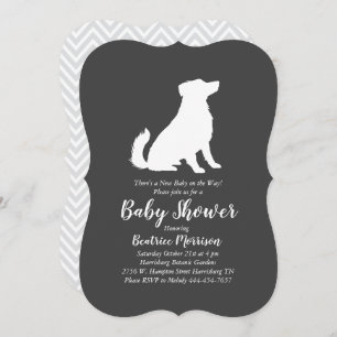 Australian Shepherd Baby Shower Gender Neutral Invitation