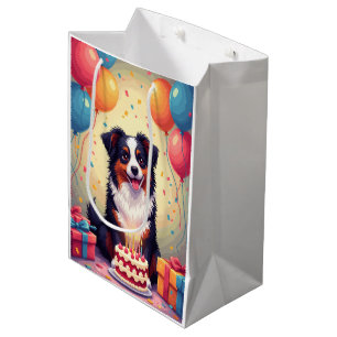 Australian Shepherd Birthday Celebration Medium Gift Bag
