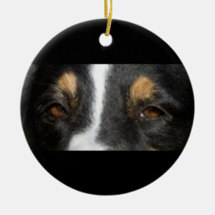 australian-shepherd-black tri eyes ceramic tree decoration