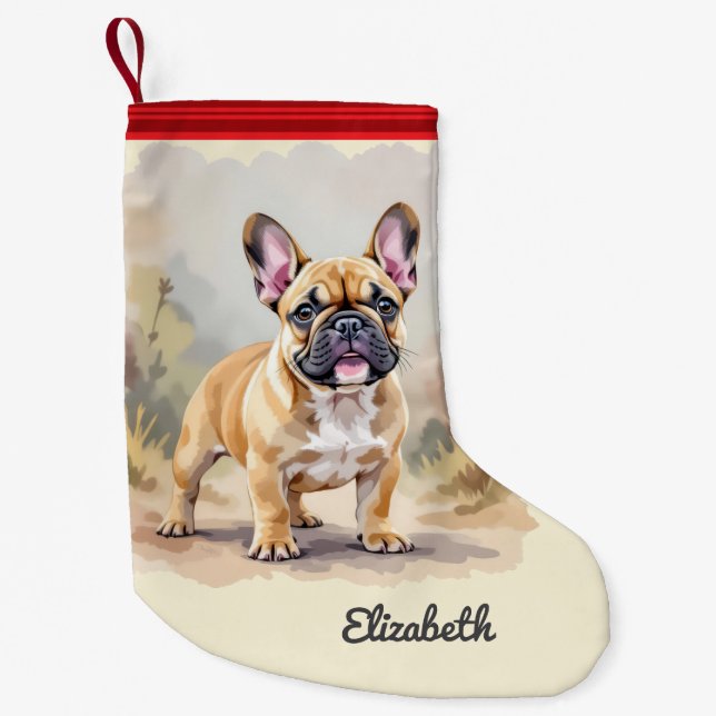 Australian Shepherd Black Tricolor Aussie Dog Small Christmas Stocking (Front)