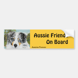 Australian Shepherd Blue Merle Dog Bumper Sticker