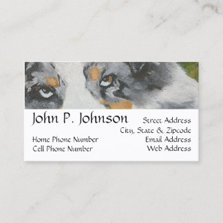 Australian Shepherd ~ Blue Merle Portrait Business Card