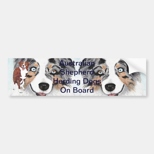 Australian Shepherd Bumper Sticker (Front)