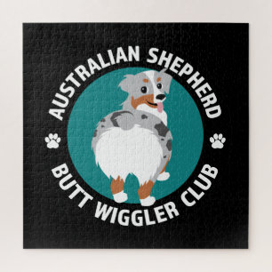 Australian Shepherd Butt Wiggler Club Jigsaw Puzzle