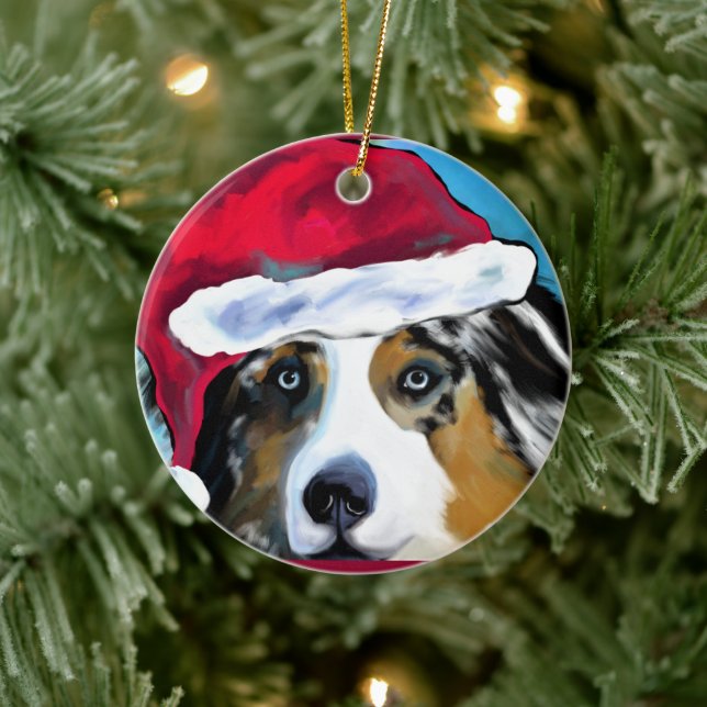 Australian Shepherd  Ceramic Tree Decoration (Tree)