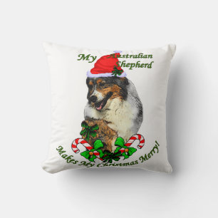 Australian Shepherd Christmas Cushion