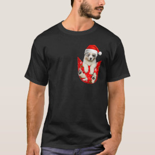 Australian Shepherd Christmas Pocket for dog T-Shirt