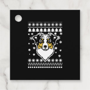 Australian Shepherd Christmas Shirt Favour Tags
