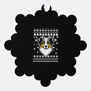 Australian Shepherd Christmas Shirt Tree Decoration Card