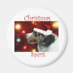 Australian Shepherd Christmas Spirit - Magnet