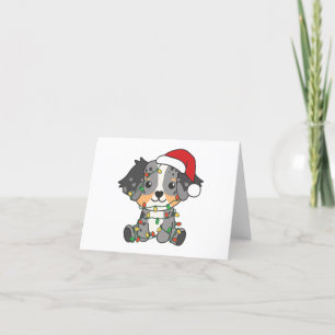 Australian Shepherd Christmas Winter Animals Holiday Card