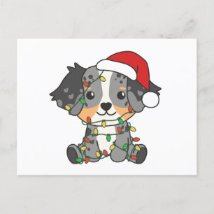 Australian Shepherd Christmas Winter Animals Holiday Postcard