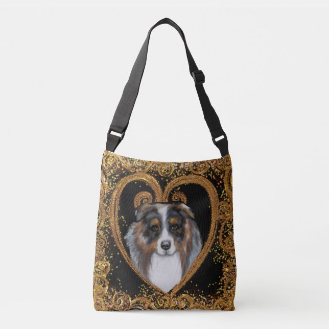 Australian Shepherd   Crossbody Bag (Front)