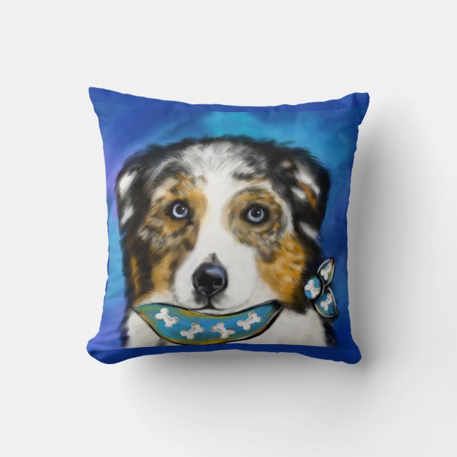AUSTRALIAN SHEPHERD   CUSHION (Front)