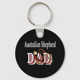 australian shepherd dad Keychain
