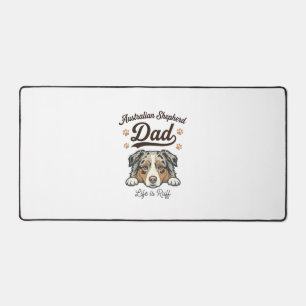 Australian Shepherd Dad Life Is Ruff Vintage Shirt Desk Mat
