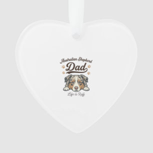 Australian Shepherd Dad Life Is Ruff Vintage Shirt Ornament