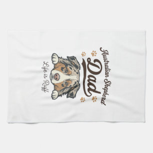 Australian Shepherd Dad Life Is Ruff Vintage Shirt Tea Towel