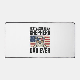 Australian Shepherd Dad Patriotic Vintage Desk Mat