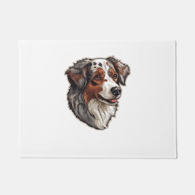 Australian shepherd Dog  1 Doormat (Front)
