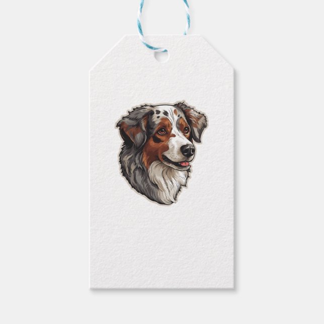 Australian shepherd Dog  1 Gift Tags (Front)