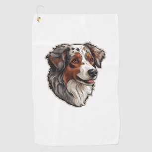 Australian shepherd Dog 1 Golf Towel