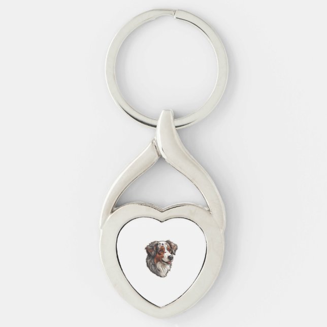 Australian shepherd Dog  1 Key Ring (Front)
