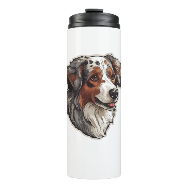 Australian shepherd Dog  1 Thermal Tumbler (Front)