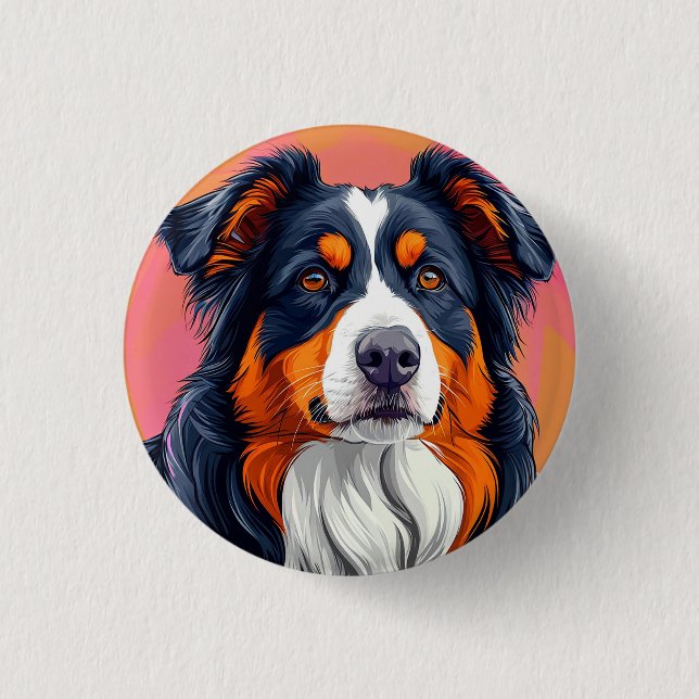 Australian Shepherd dog 3 Cm Round Badge (Front)