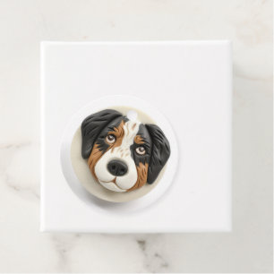 Australian Shepherd Dog 3D Inspired Favour Tags