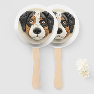 Australian Shepherd Dog 3D Inspired Hand Fan