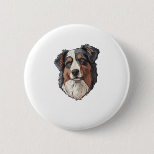 Australian shepherd Dog   6 Cm Round Badge