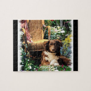 Australian Shepherd Dog Art Jigsaw Puzzle