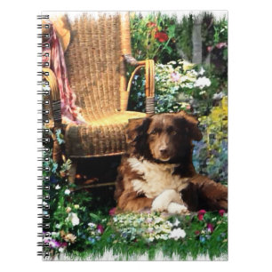 Australian Shepherd Dog Art Spiral Notebook