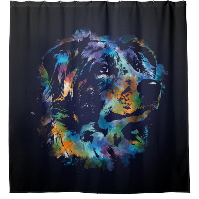 Australian Shepherd dog - Aussie Shower Curtain (Front)