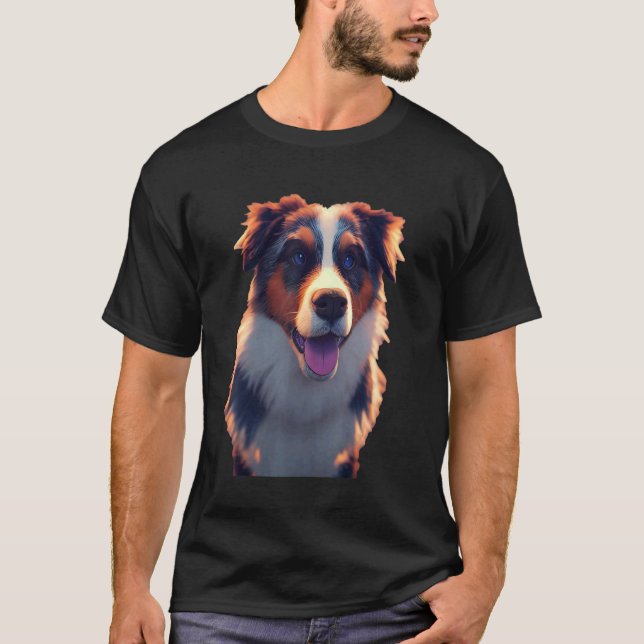 Australian Shepherd Dog  Aussie T-Shirt (Front)
