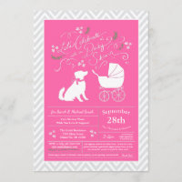 Australian Shepherd Dog Baby Shower Pink Girl