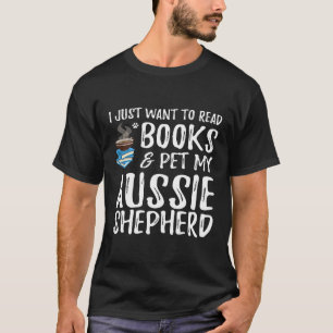 Australian Shepherd Dog  Book Of Dog Mum T-Shirt