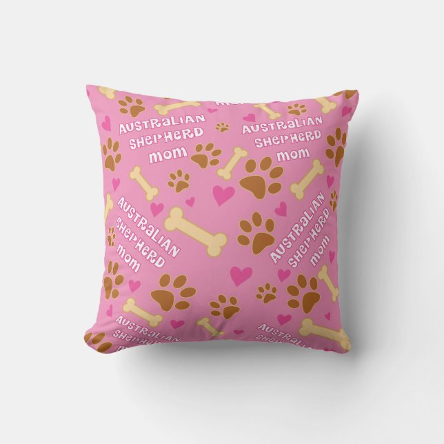 Australian Shepherd Dog Breed Mum Gift Idea Cushion (Front)