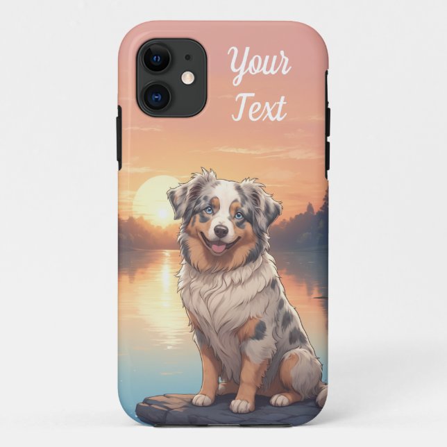 Australian Shepherd Dog by Lake Case-Mate iPhone Case (Back)