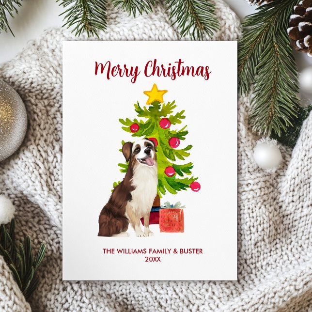 Australian Shepherd Dog Christmas Holiday Card (Creator Uploaded)